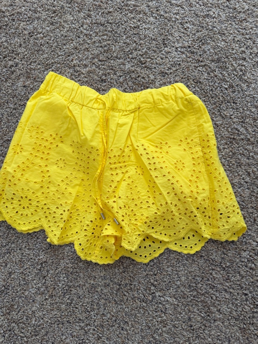 100% Cotton United Colors Of Benetton Bright Yellow Tie Shorts